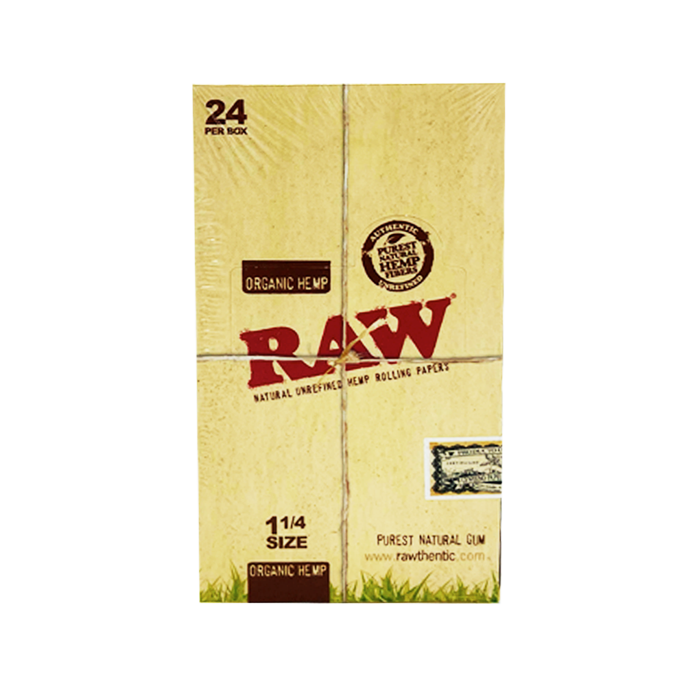 Organic Raw Rolling Papers 1 1/4 Size (24 Packs)