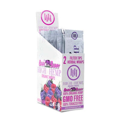 High Hemp Organic Wraps - BareBerry (25 Pack)