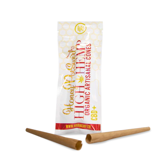 High Hemp Artisanal Wrap Cones - HoneyPot Swirl (15 Pack)