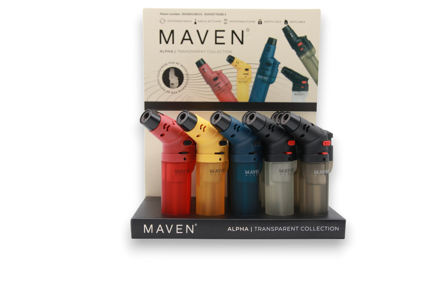 Maven Alpha Transparent Collection Torches - 15 Count