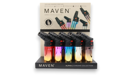 Maven Alpha Chrome Collection Torches - 15 Count