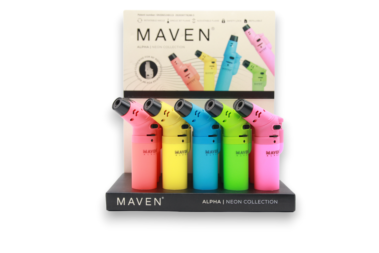 Maven Alpha Neon Collection Torches - 15 Count