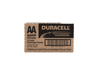 Duracel MN1500B4 AA 14 Cards 4 Batteries