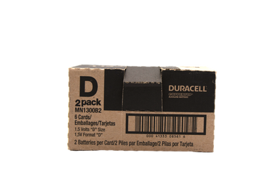 Duracel MN1300B2 D 6 Cards 2 Batteries