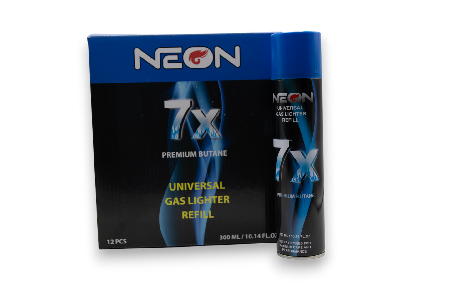 Neon 7x Universal Gas Lighter Refill (12 Pack)