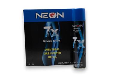 Neon 7x Universal Gas Lighter Refill (12 Pack)