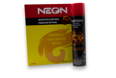 Neon 5x Universal Gas Lighter Refill (12 Pack)