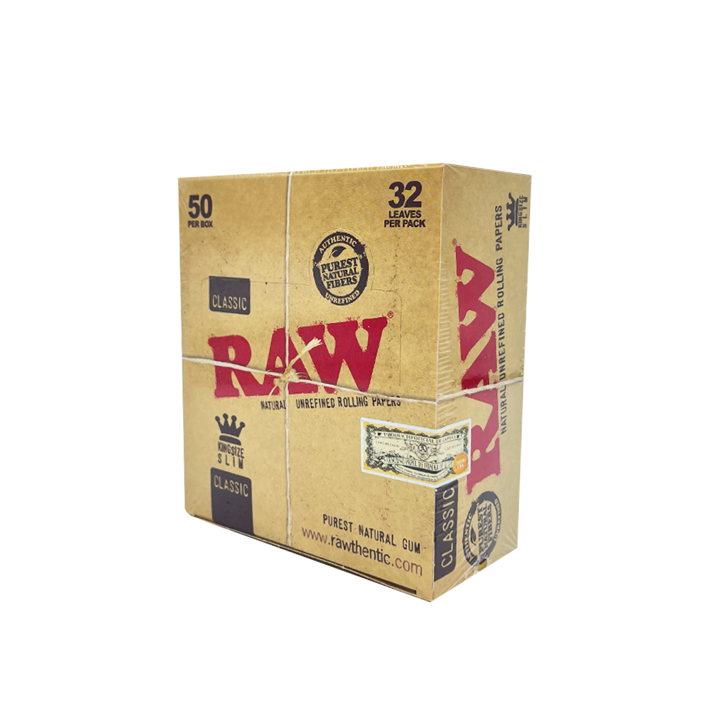 Classic Raw King Size Rolling Papers (50 Packs of 32 Papers)