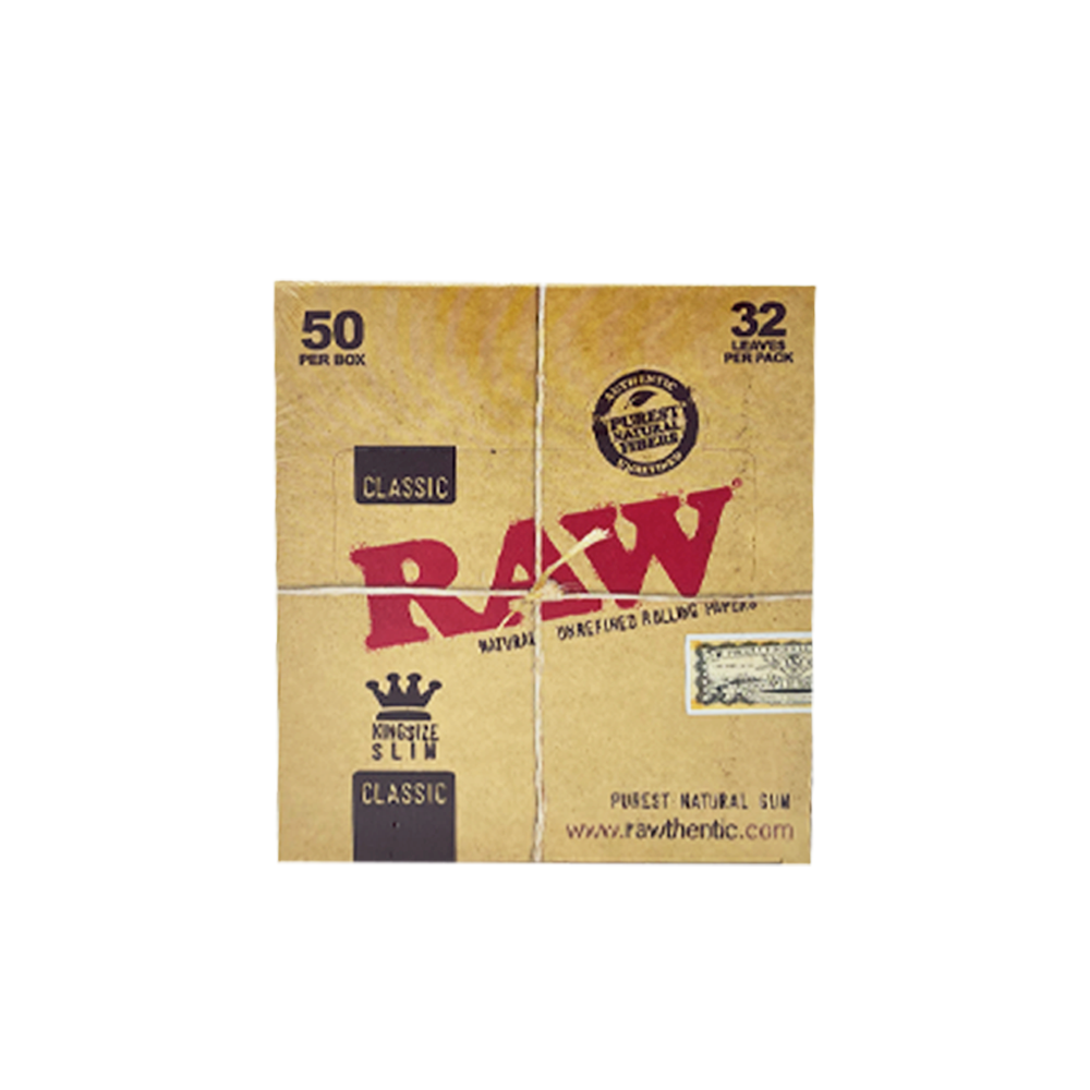 Classic Raw King Size Rolling Papers (50 Packs of 32 Papers)