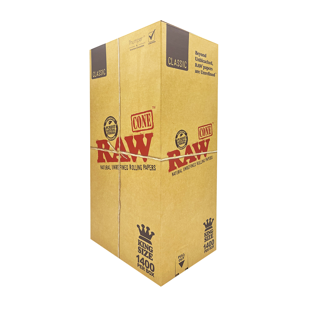 Classic Raw King Size Cones (1400 Cone Bulk Pack)