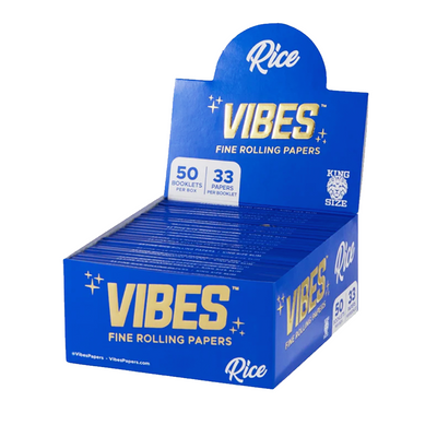 VIBES RICE PAPERS BOX - KING SIZE SLIM (50 PACKS)