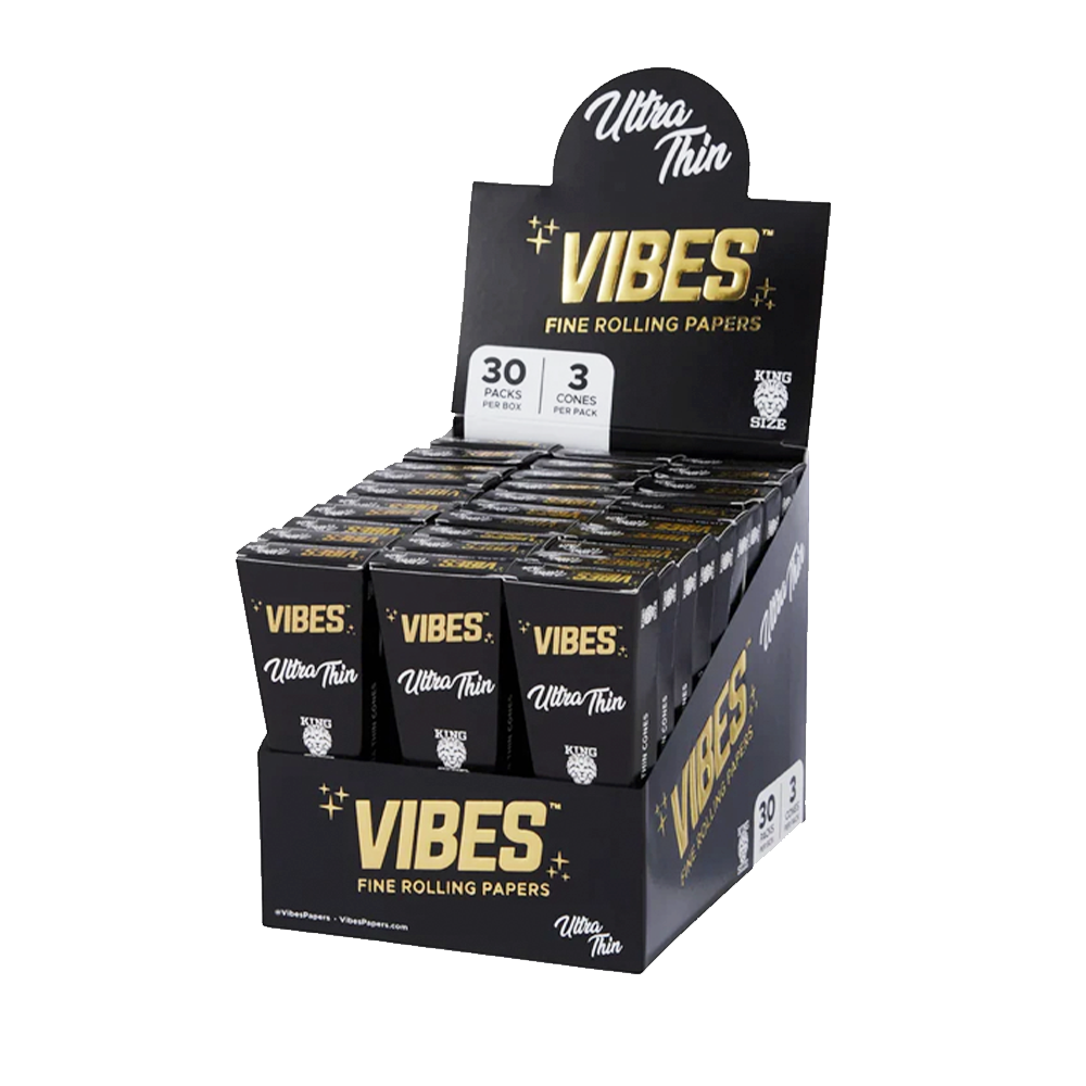 VIBES ULTRA THIN CONES BOX - KING SIZE (30 PACKS)