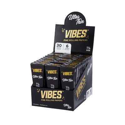 VIBES ULTRA THIN CONES BOX - 1.25" (30 Packs)