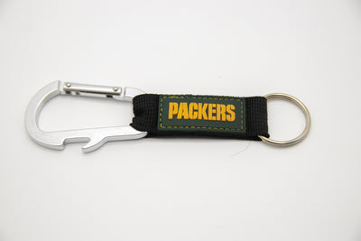 Green Bay Packers Carabiner Climbing Keychain Bottle Opener