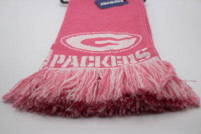 Green Bay Packers Breast Cancer Awareness Knitted Scarf