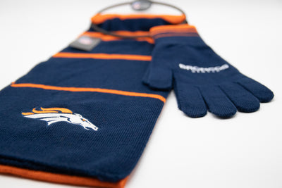 Denver Broncos Scarf and Gloves