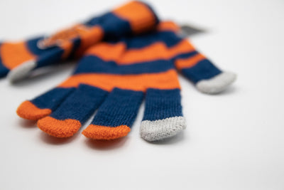 Chicago Bears Striped Texting Gloves